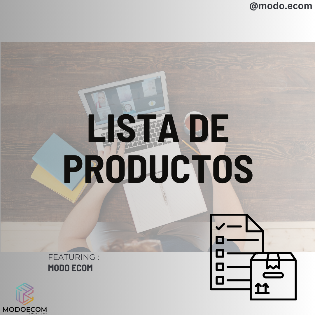 LISTA DE PRODUCTOS